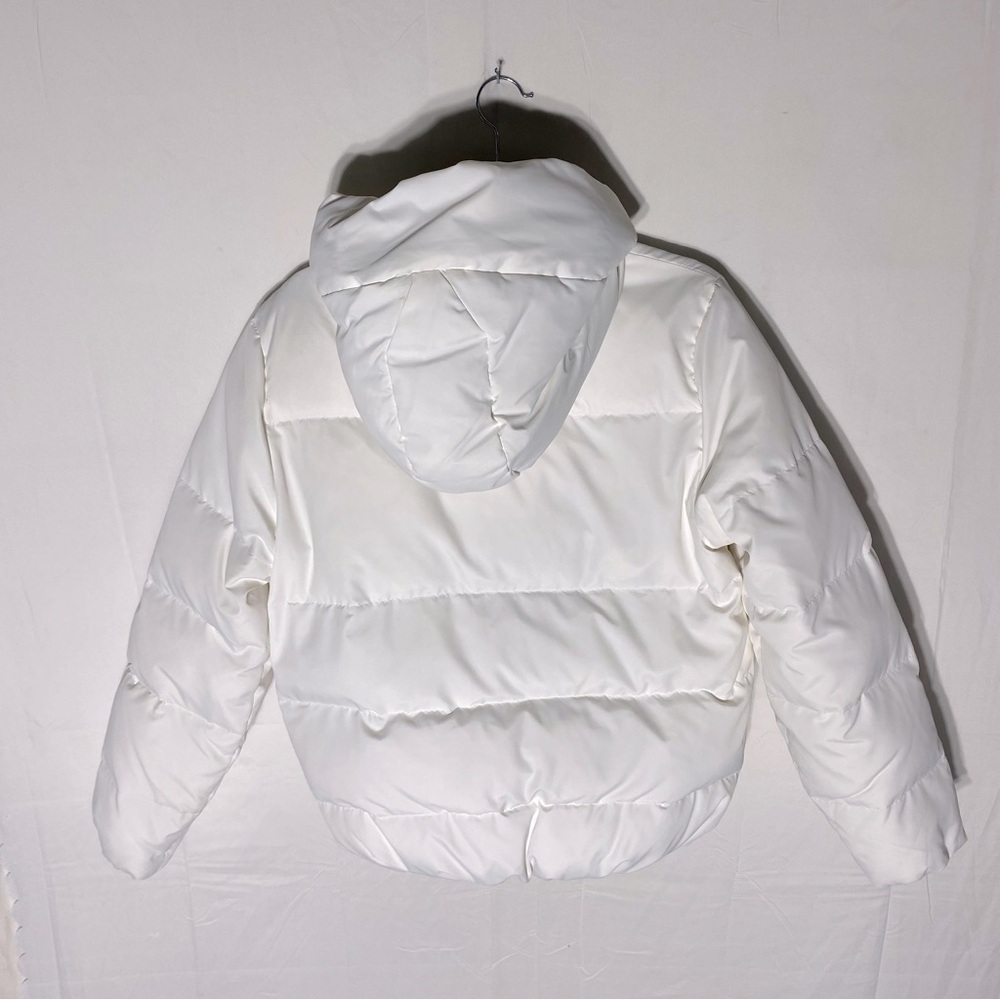Joe Fresh White Down Filled Puffer Coat With Hood M - Picture 2 of 16